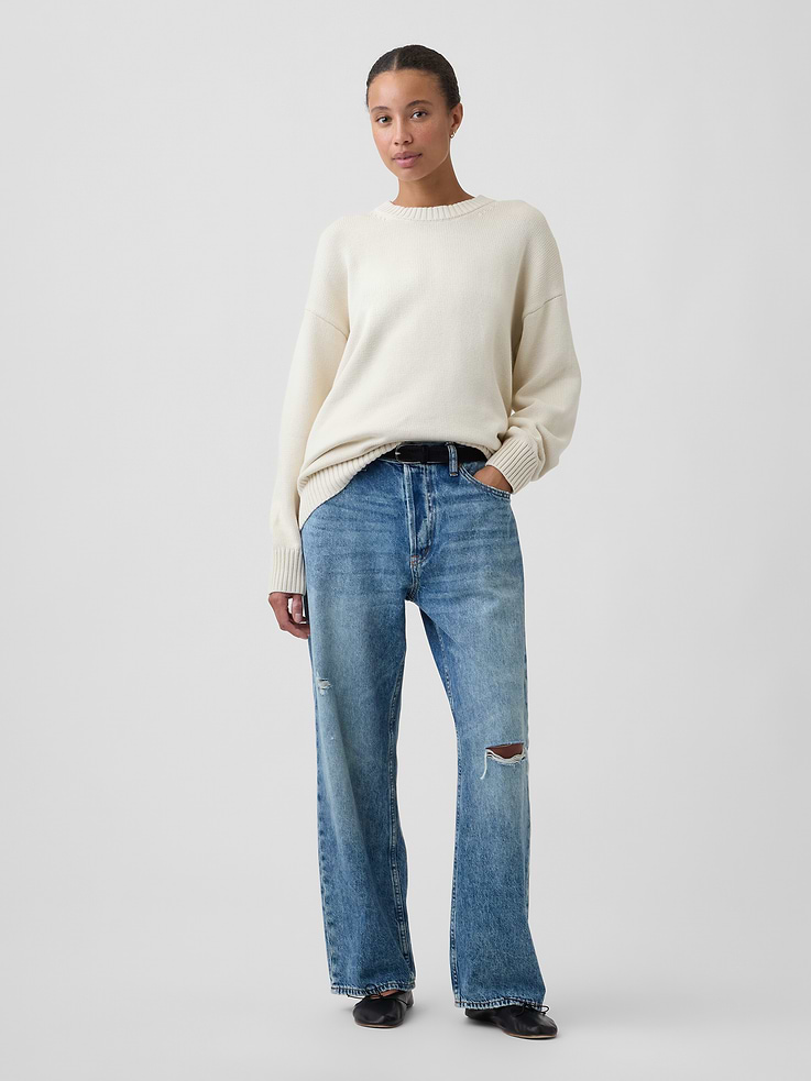 Image 3 of 5, Oversized Crewneck Sweater