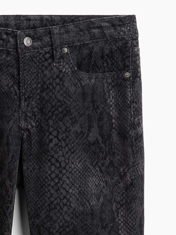 Image 8 of 8, Low Rise Snake Print Long & Lean Corduroy Pants