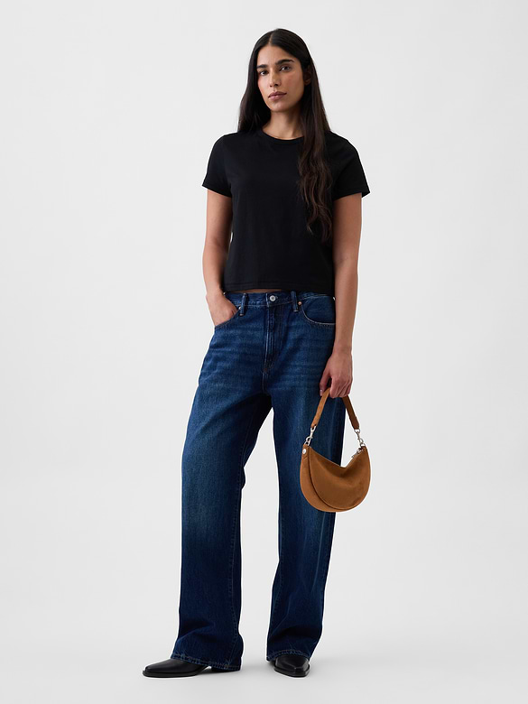 Small Vegan Suede Crescent Crossbody