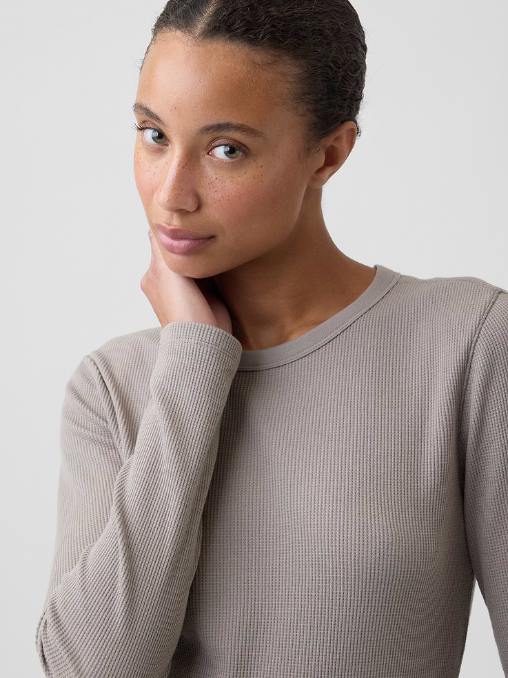 Image number 4 showing, Waffle-Knit Crewneck T-Shirt