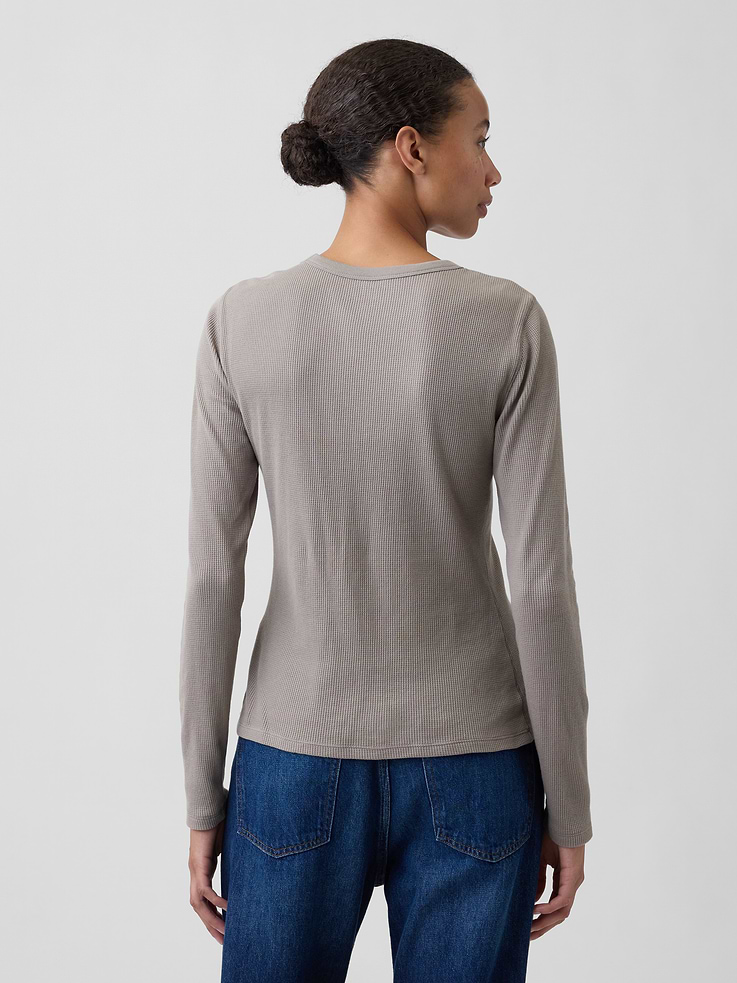 Image number 2 showing, Waffle-Knit Crewneck T-Shirt