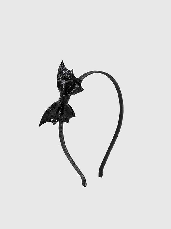 Sweet Wink Glitter Bat Halloween Bow Headband