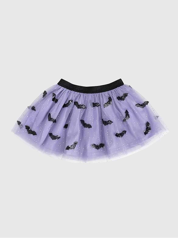 Sweet Wink Sequin Bat Halloween Tutu Skirt