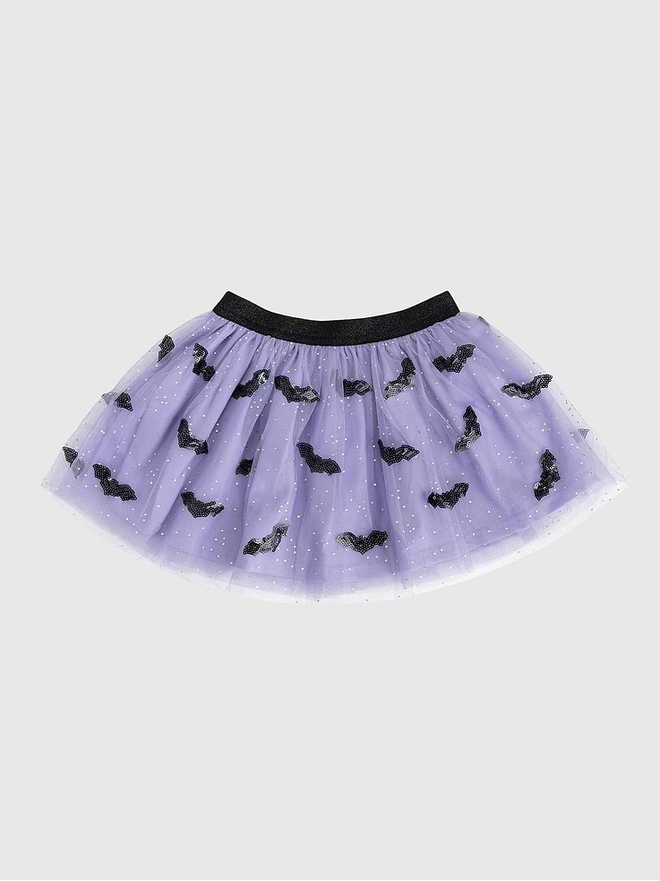 Image number 1 showing, Sweet Wink Sequin Bat Halloween Tutu Skirt