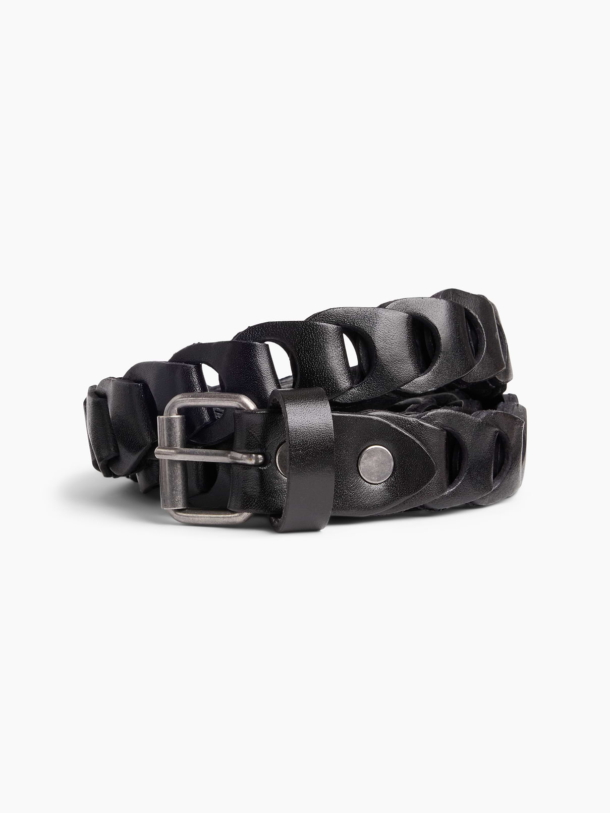 Image number 1 showing, 100% Leather Braided Belt