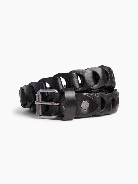 100% Leather Braided Belt