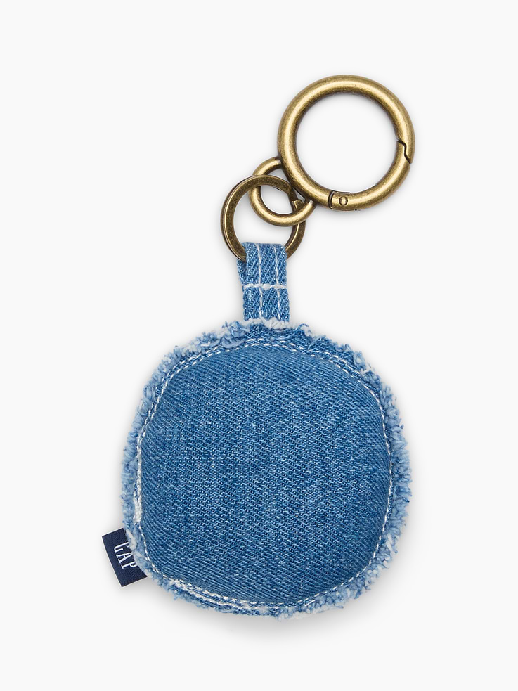 Image number 2 showing, Denim Smiley Bag Charm