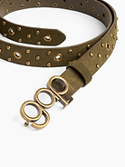 Image number 4 showing, Suede Studded Logo Belt