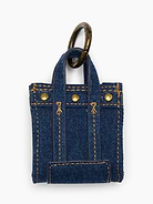 Image number 1 showing, Denim Headphone Case Bag Charm