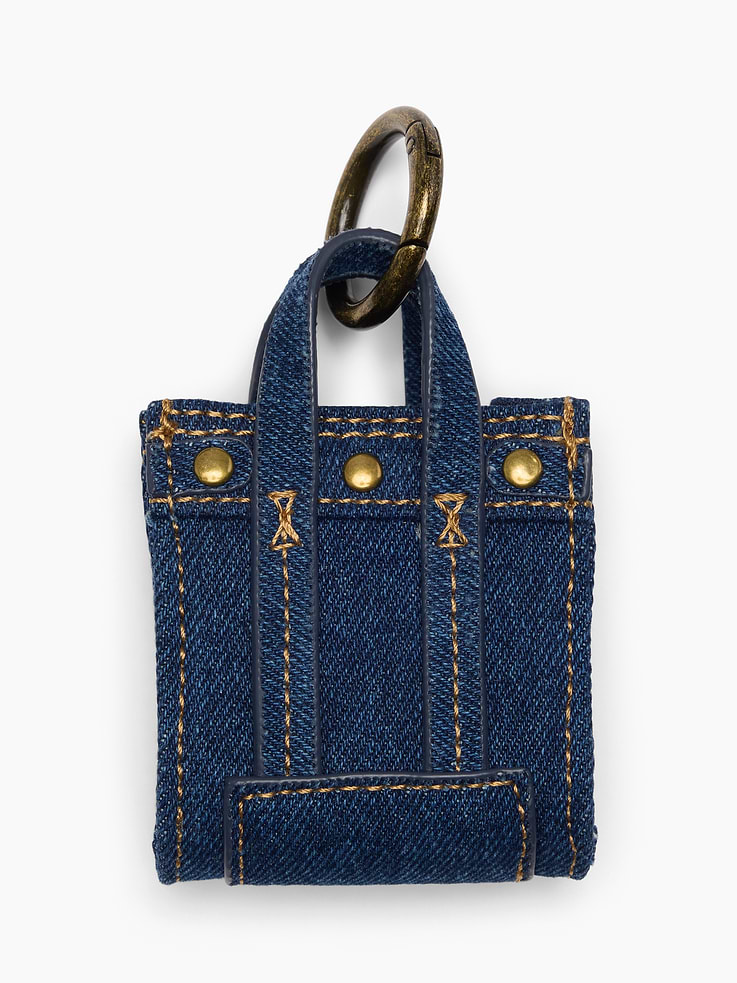 Image number 1 showing, Denim Headphone Case Bag Charm
