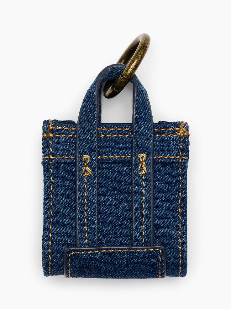 Image number 2 showing, Denim Headphone Case Bag Charm
