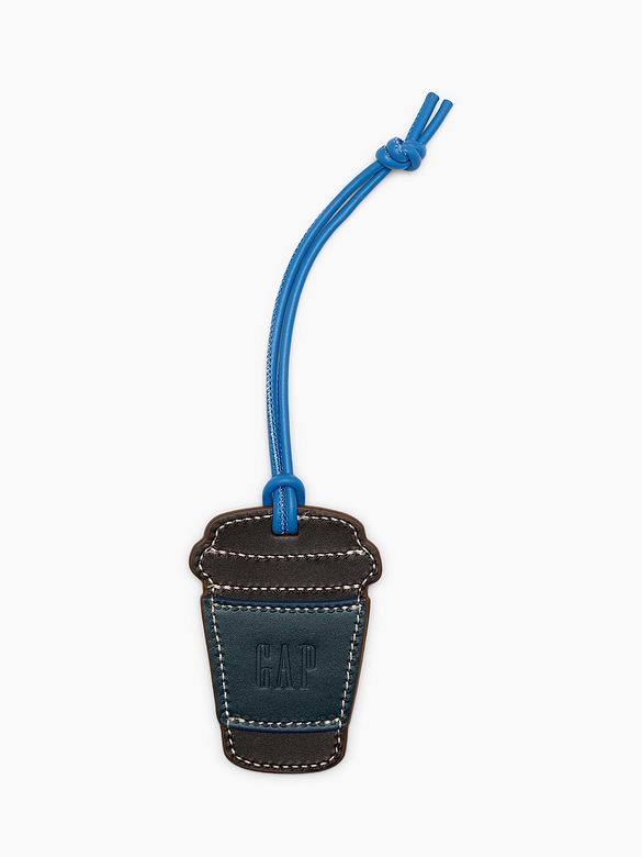 Leather Logo Coffee Bag Charm