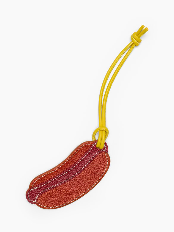Leather Hotdog Bag Charm