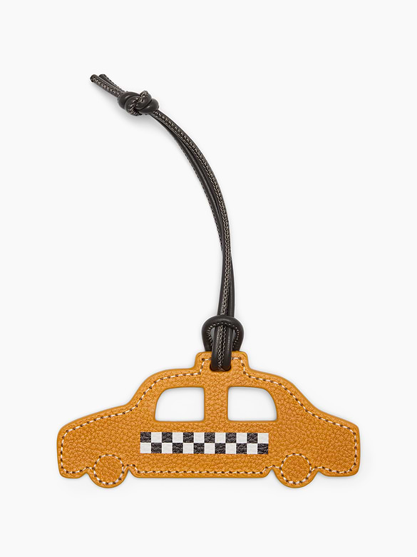 Leather Taxi Bag Charm