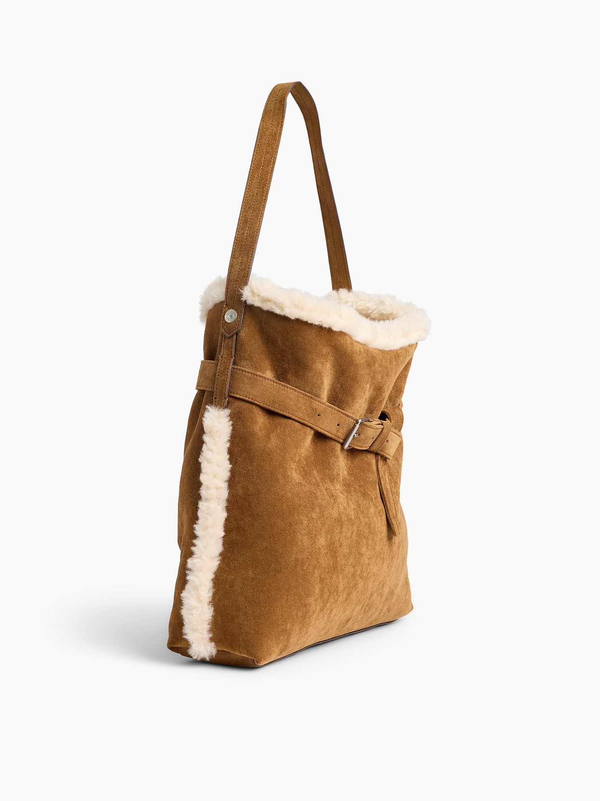 Image number 3 showing, Vegan Suede Shoulder Bag