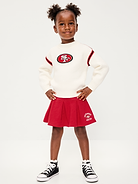 Image number 1 showing, San Francisco 49ers French Terry Pleated Skort for Toddler Girls