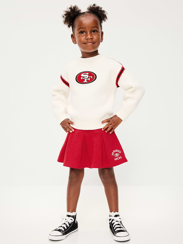 San Francisco 49ers French Terry Pleated Skort for Toddler Girls