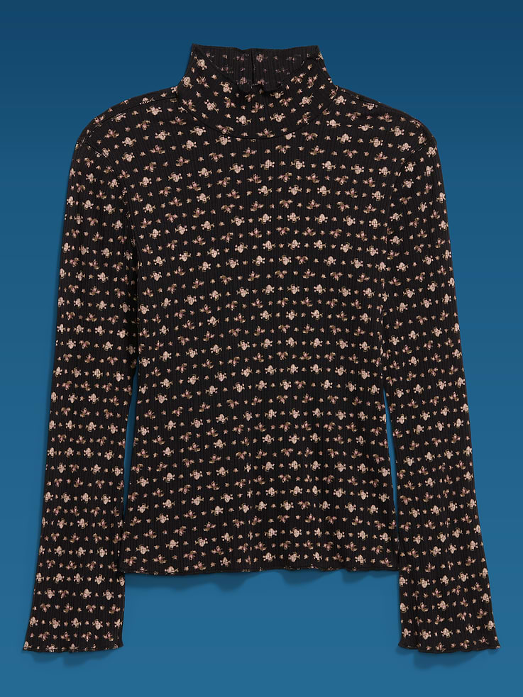 Image 4 of 6, Old Navy x Altuzarra Long-Sleeve Ribbed Fitted Top
