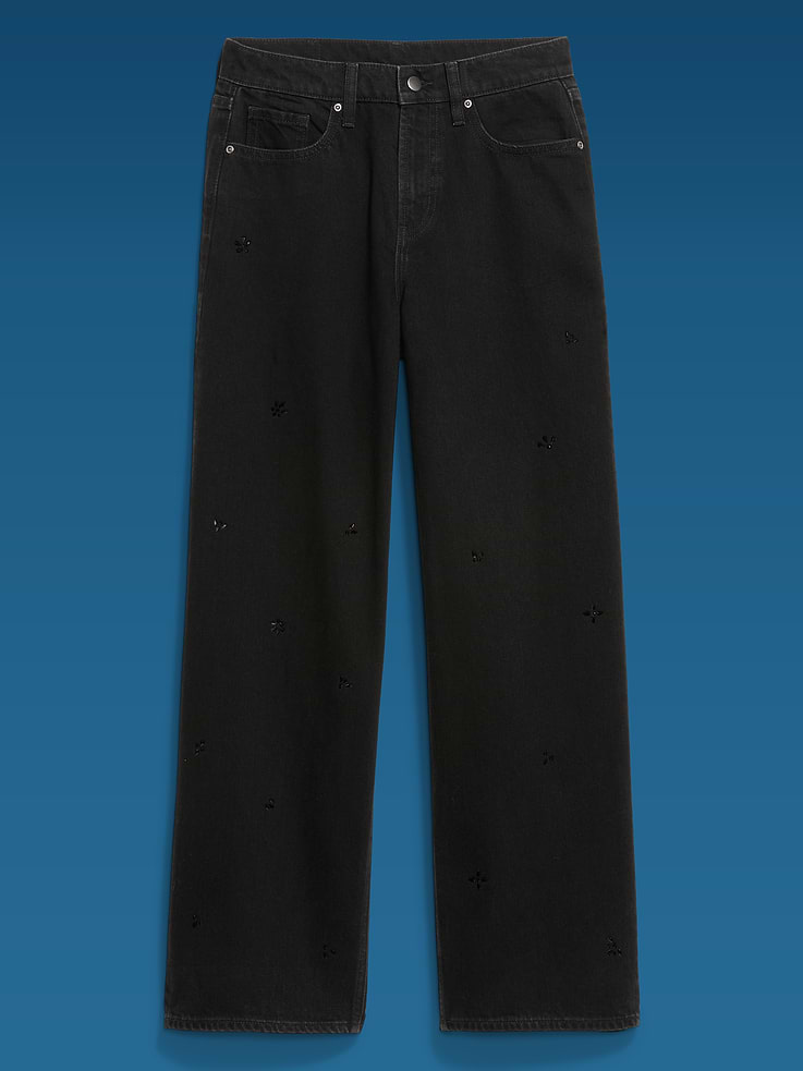 Image 8 of 8, Old Navy x Altuzarra High-Waisted Embellished Baggy Wide-Leg Jeans