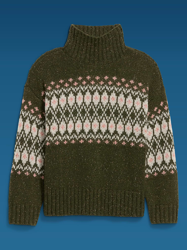 Image 4 of 6, Old Navy x Altuzarra Fair Isle Mock-Neck Sweater