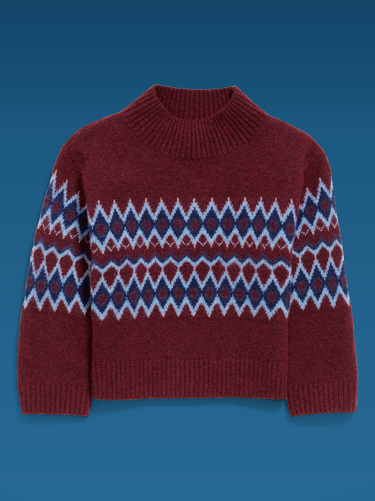 Image 2 of 4, Old Navy x Altuzarra Mock-Neck Fair Isle Sweater for Girls