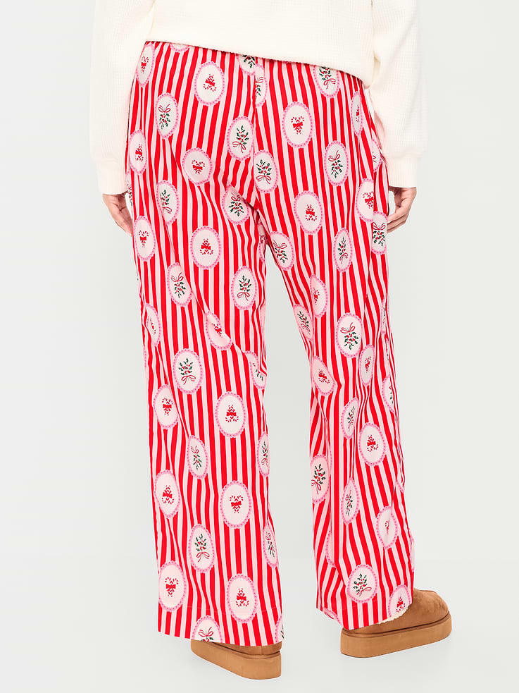 Image 9 of 9, High-Waisted Poplin Pajama Pant