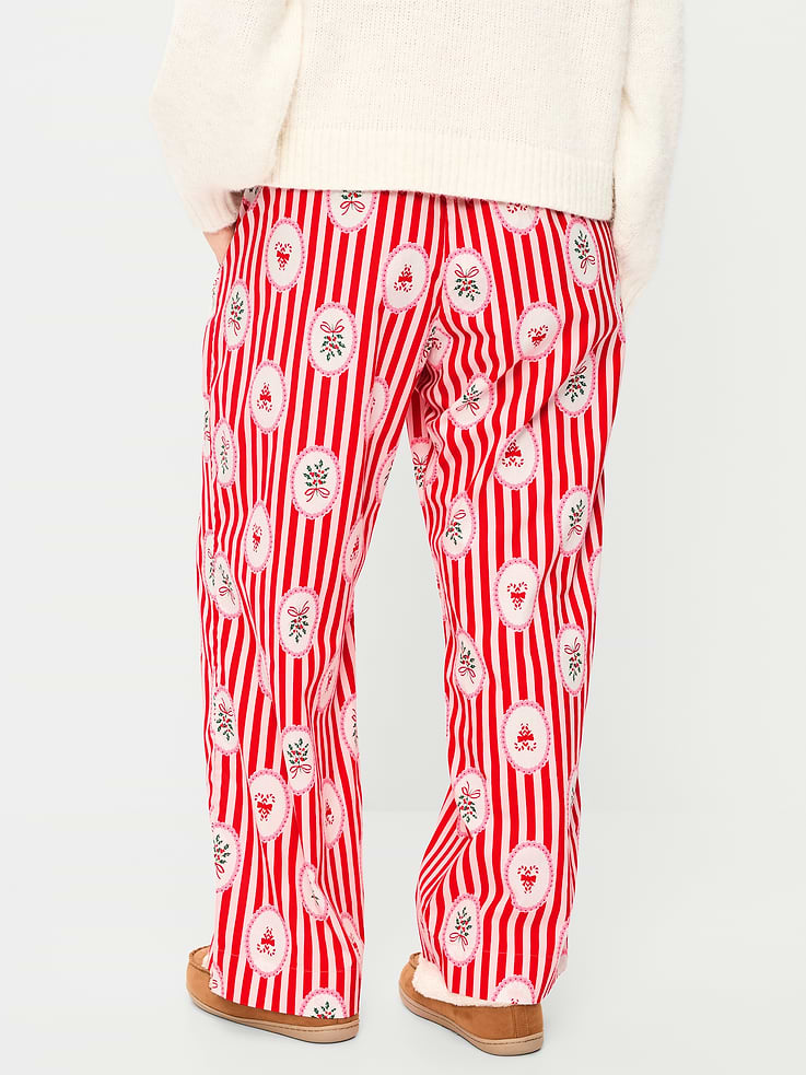 Image 7 of 9, High-Waisted Poplin Pajama Pant
