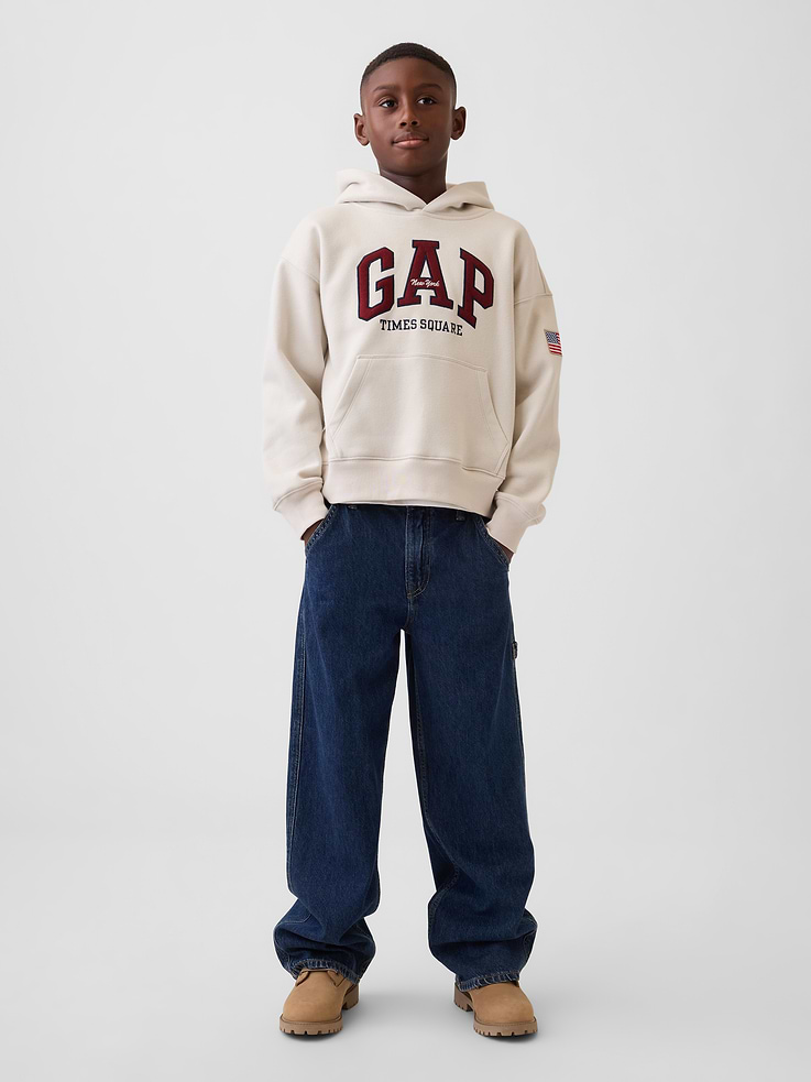 Image number 3 showing, Kids VintageSoft NYC Times Square Logo Hoodie
