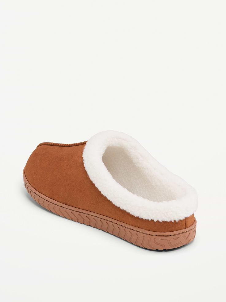 Image 4 of 4, Faux-Suede Clog Slippers for Men