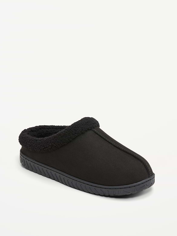 Faux-Suede Clog Slippers for Men
