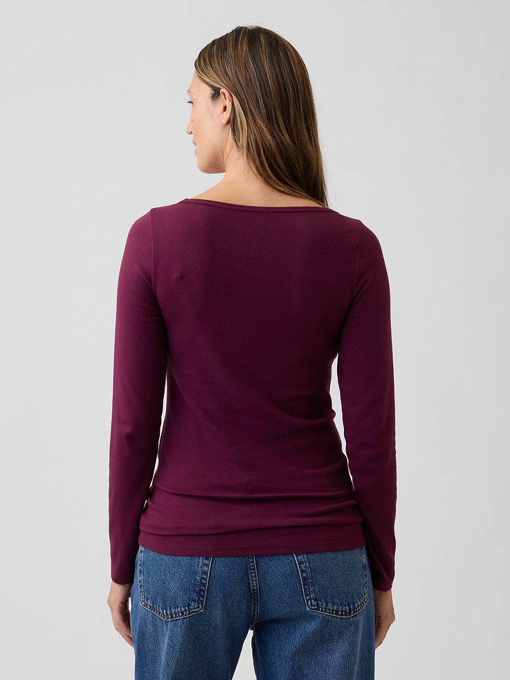 Image number 2 showing, Maternity Modern Boatneck T-Shirt