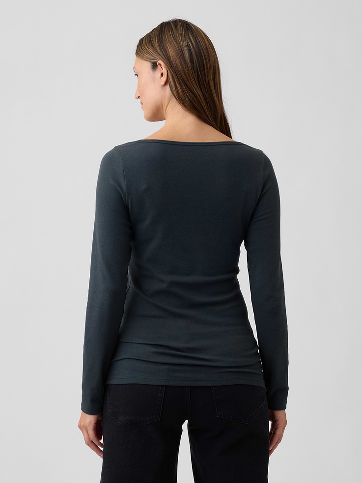 Image number 2 showing, Maternity Modern Boatneck T-Shirt