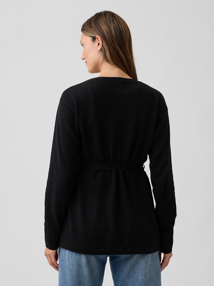 Image number 2 showing, Maternity CashSoft Wrap Cardigan Sweater
