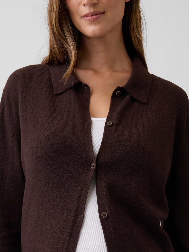 Image number 4 showing, Maternity CashSoft Polo Cardigan