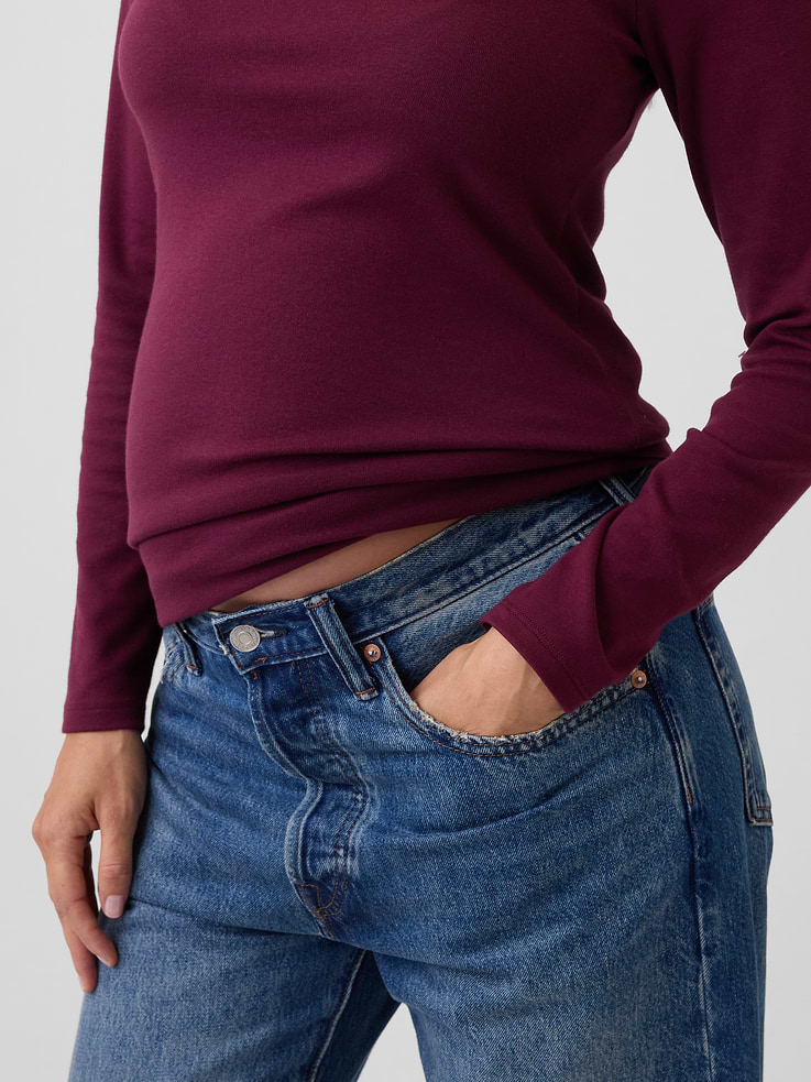 Image number 4 showing, Maternity Modern Boatneck T-Shirt