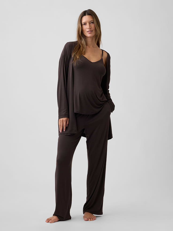 Image number 3 showing, Maternity Softest Modal 3-Piece Set