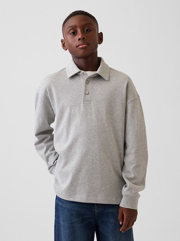 Kids Heavyweight Relaxed Polo Shirt