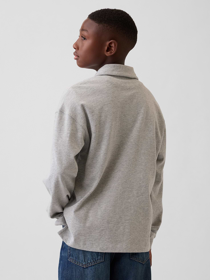 Image number 3 showing, Kids Heavyweight Relaxed Polo Shirt