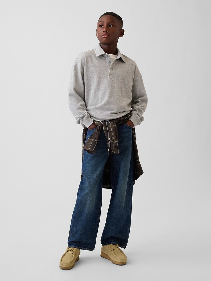 Image number 4 showing, Kids Heavyweight Relaxed Polo Shirt