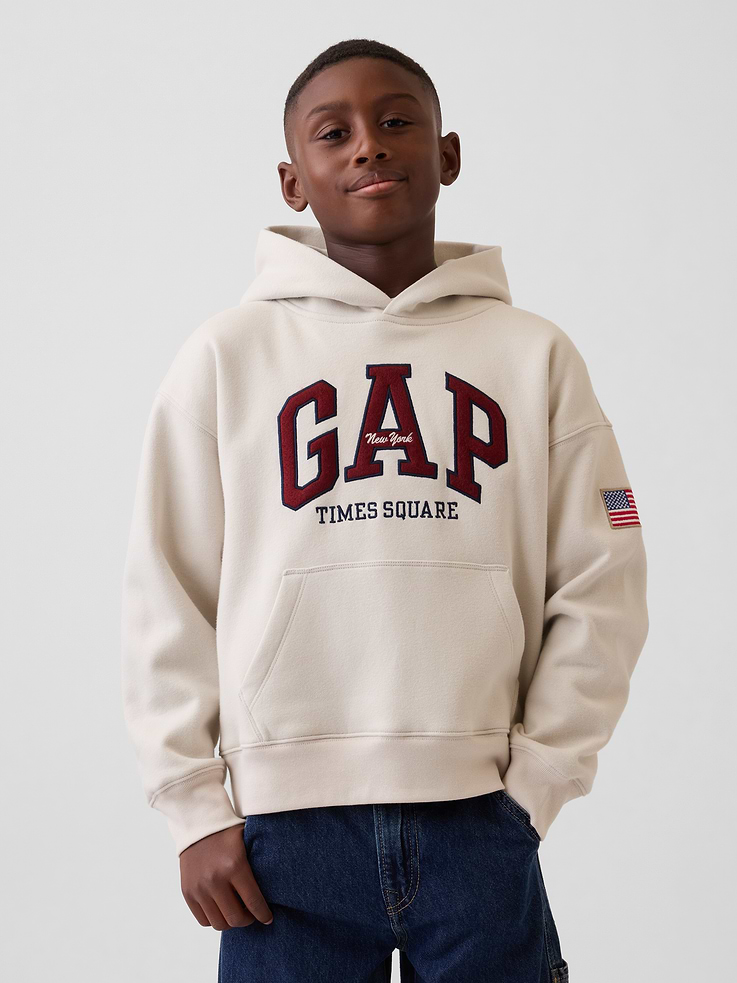 Image number 1 showing, Kids VintageSoft NYC Times Square Logo Hoodie