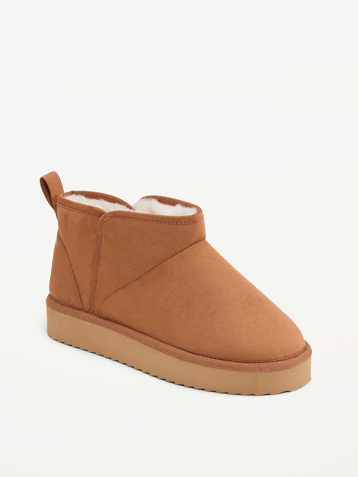 Image 1 of 4, rounded toe box, cushioned foot bed, faux fur lining, Product #907866