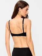 Image 2 of 4, Lace-Trim Cotton Triangle Bralette