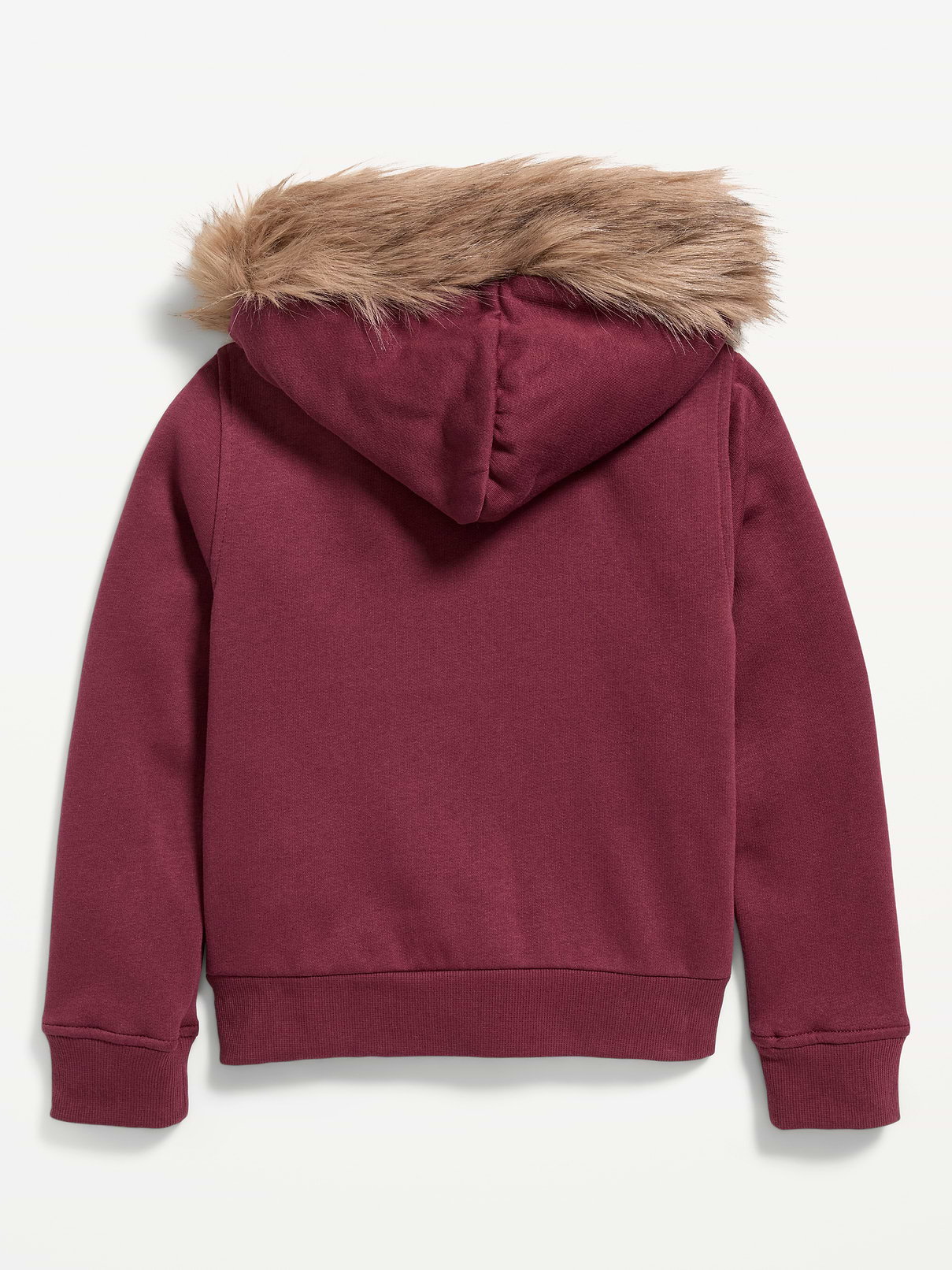 Image 3 of 3, Fitted Faux-Fur Full-Zip Hoodie for Girls