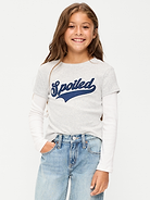 L'image numéro 1 présente T-shirt ajusté 2-en-1 à imprimé pour fille