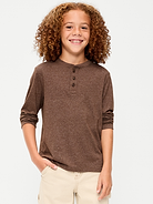 Image number 1 showing, Softest Long-Sleeve Henley T-Shirt for Boys