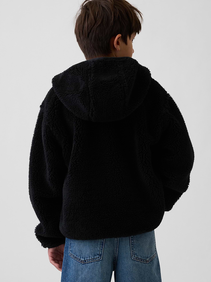 Image number 2 showing, Kids Sherpa Hooded Zip Jacket