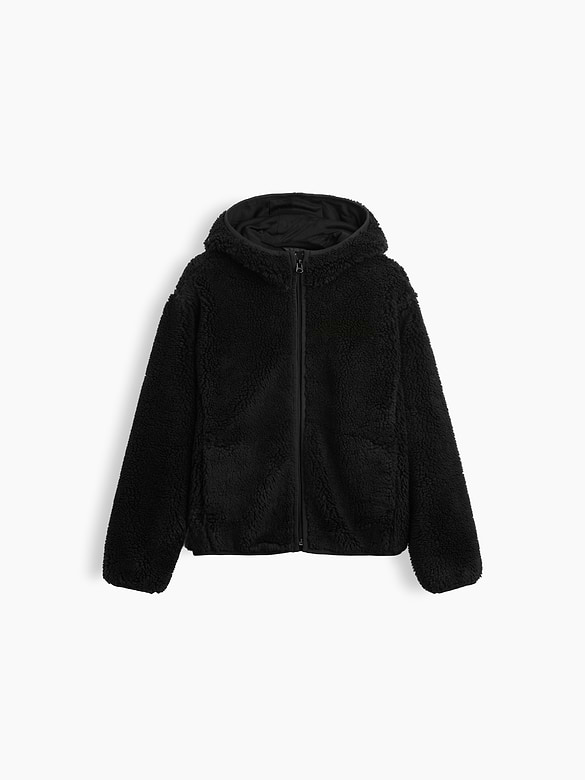 Kids Sherpa Hooded Zip Jacket