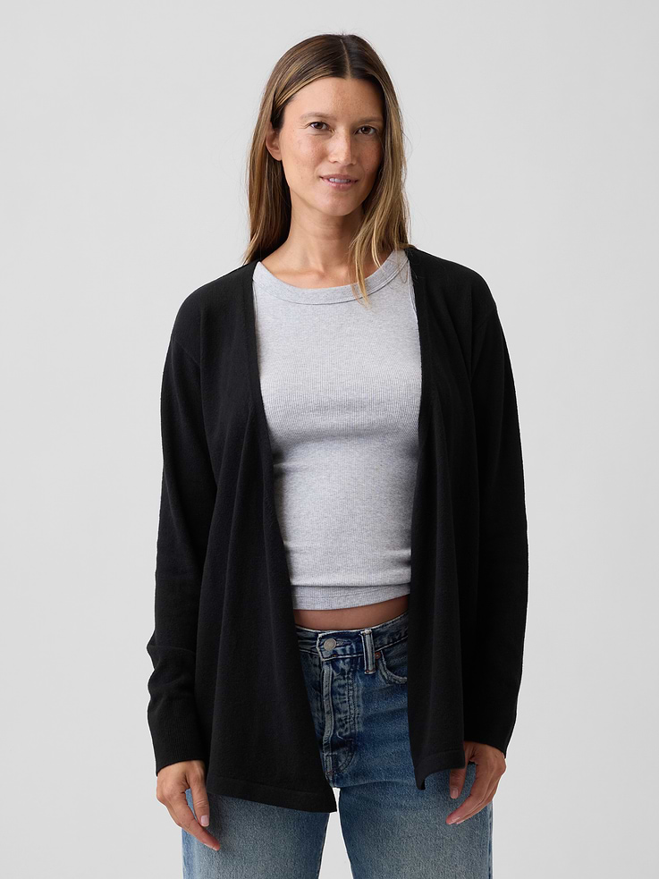 Image number 1 showing, Maternity CashSoft Wrap Cardigan Sweater