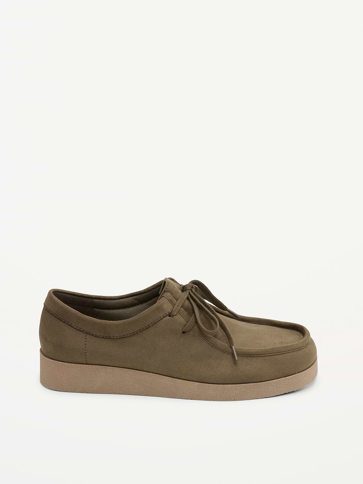 Image number 3 showing, Faux-Suede Lace-Up Derby Boots for Women