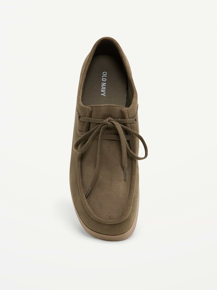 Image number 2 showing, Faux-Suede Lace-Up Derby Boots for Women